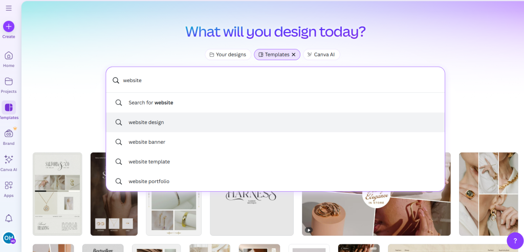 website design example