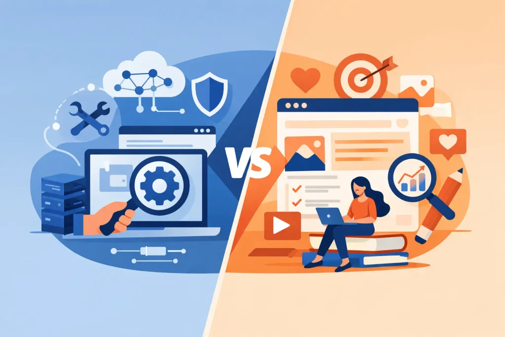 Technical SEO vs On Page SEO Explained