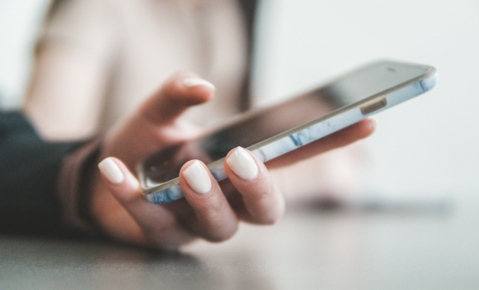 Testing mobile SEO by checking a website on a smartphone
