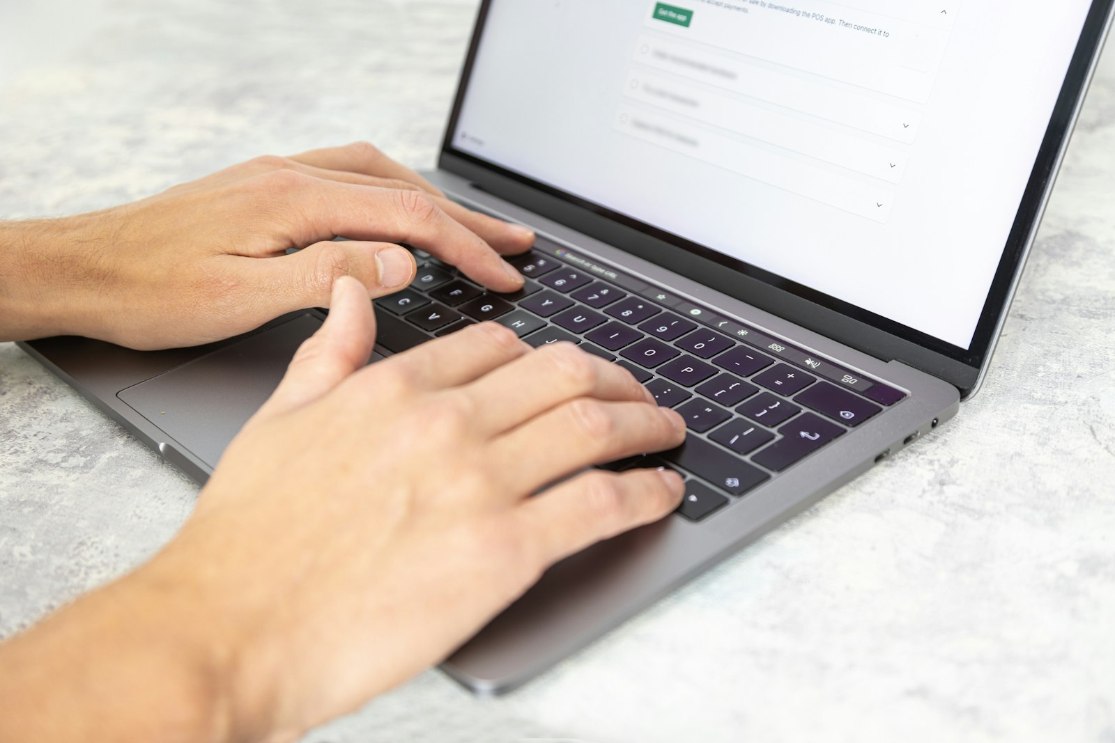 SEO copywriting Malaysia – a person typing website content on a laptop